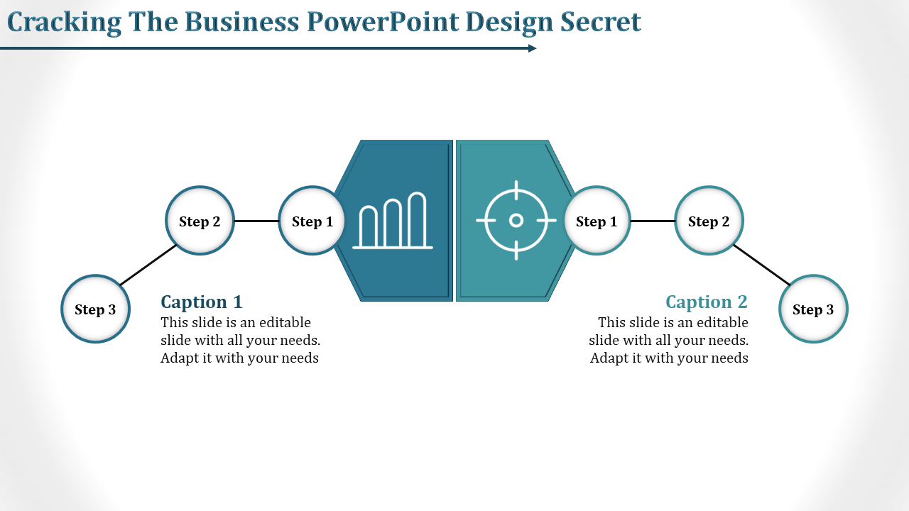 Free - Editable Business PowerPoint Design with Two Nodes